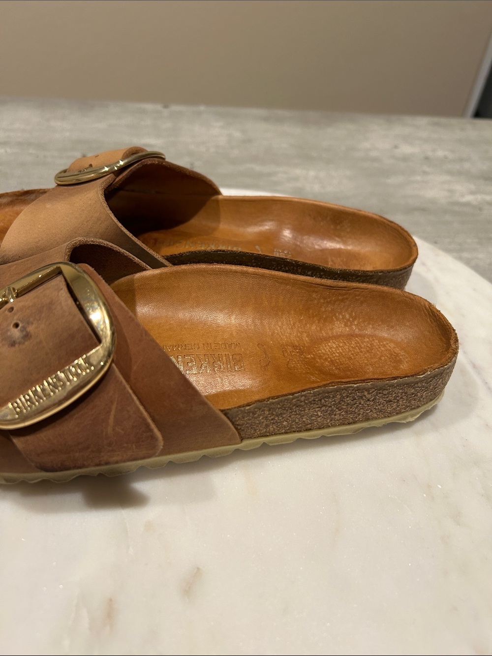 Birkenstock Madrid Big Buckle Leather sandals Size 39 W-8 8. - Picture 6 of 10
